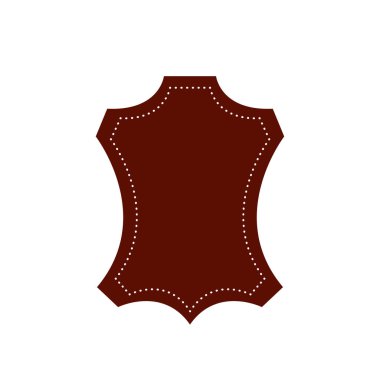 Hakiki deri vektör etiket. Orijinal deri işareti (simge, simge, amblem) - vektör