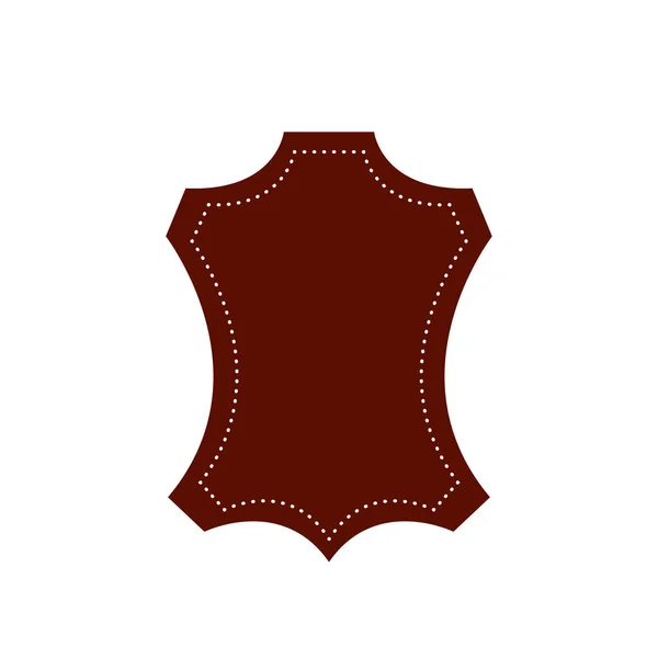 Äkta Läder Vektor Etikett Ursprungliga Läder Tecken Symbol Ikon Emblem — Stock vektor