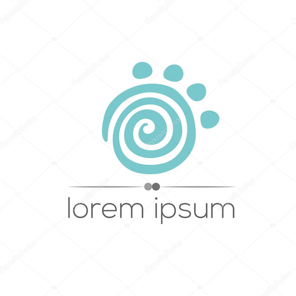 Pet yoga vector logo. Pet yoga emblem. Eastern culture ornament. Pet school logo. Pet shop design element