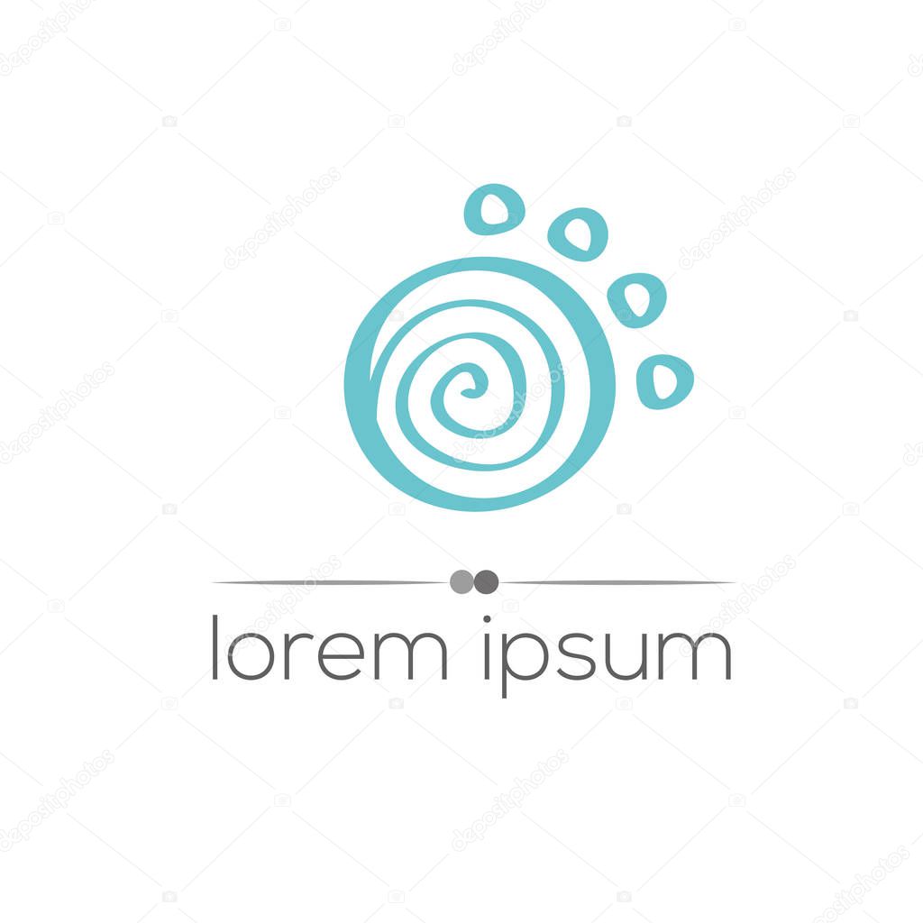 Pet yoga vector logo. Pet yoga emblem. Eastern culture ornament. Pet school logo. Pet shop design element