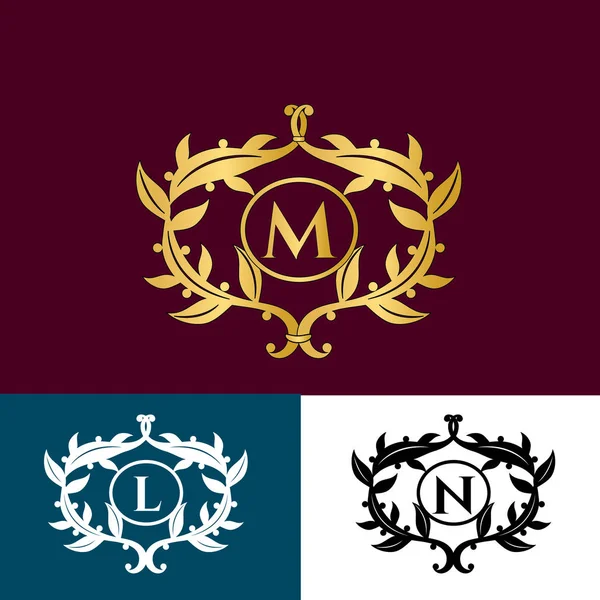 Λογότυπο Φορέα Luxury Μονόγραμμα Γράμμα — Διανυσματικό Αρχείο