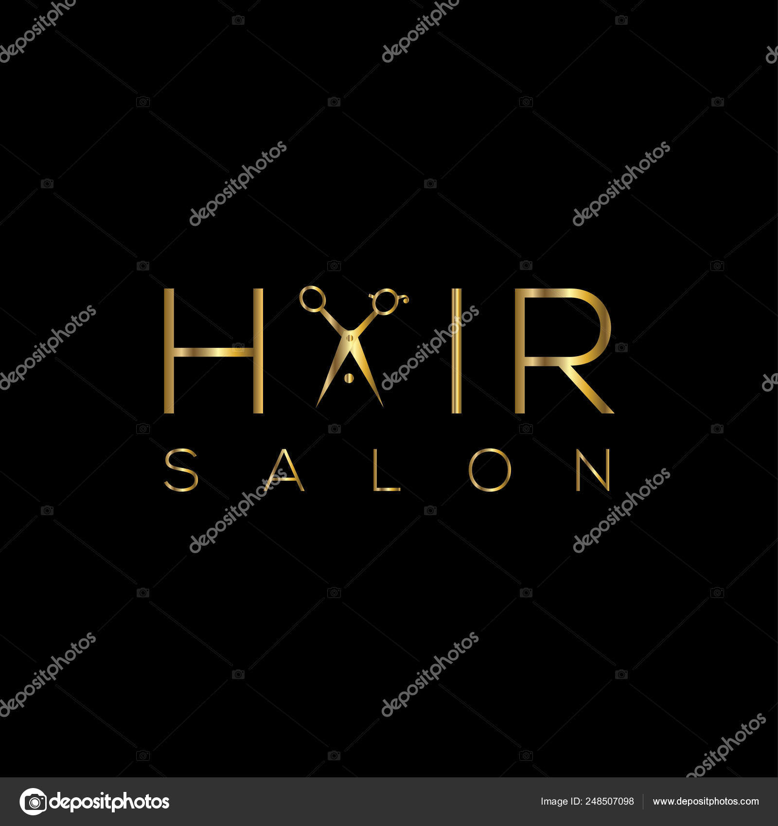 Salon Logo Scissors
