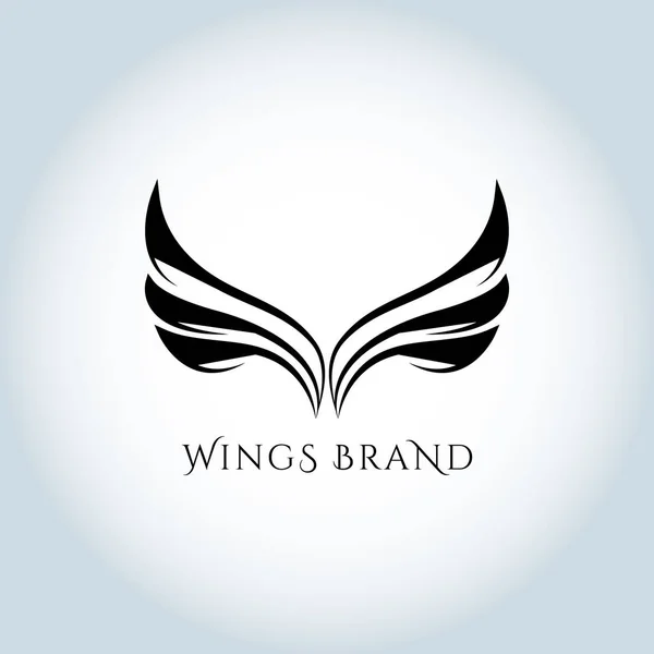 Flügel Vektor Logo Flügel Luxus Emblem Für Boutique Restaurant Wellness — Stockvektor