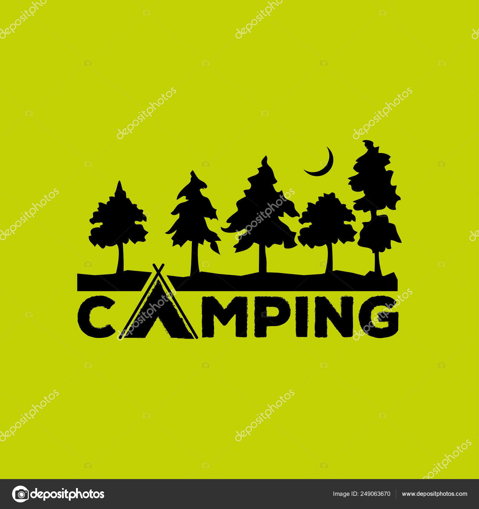 Camp Vector Logo Logo Camping Logo Element Emblem Outdoor Activity Stock Vector Image By C Lgn 249063670