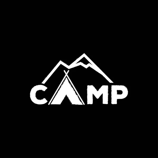 Logo Del Vector Camp Logo Elemento Logotipo Camping Para Emblema — Vector de stock