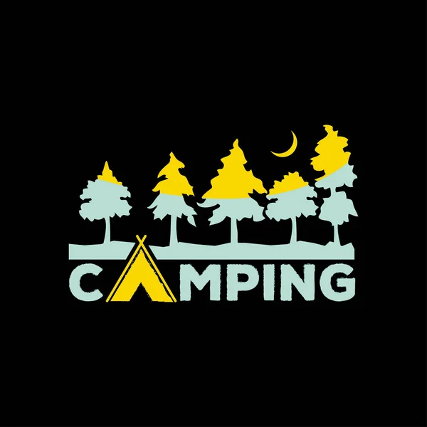 Camp Vector Logo Logo Camping Logo Element Emblem Outdoor Activity — Stock Vector