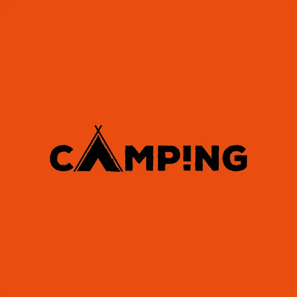 로고입니다 캠핑입니다 기호입니다 템플릿 — 스톡 벡터
