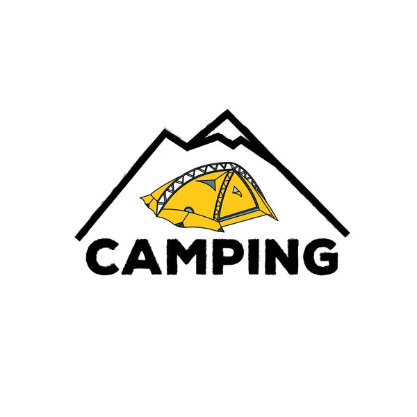 Lagervektorlogo Logo Camping Logo Element Für Emblem Outdoor Aktivitätssymbol Zelt — Stockvektor