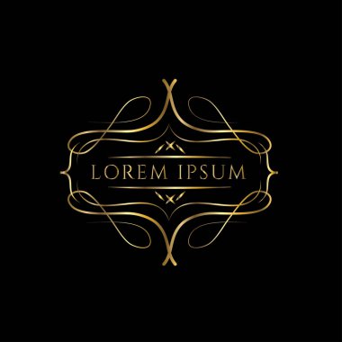 Monogram vektör lüks çerçeve