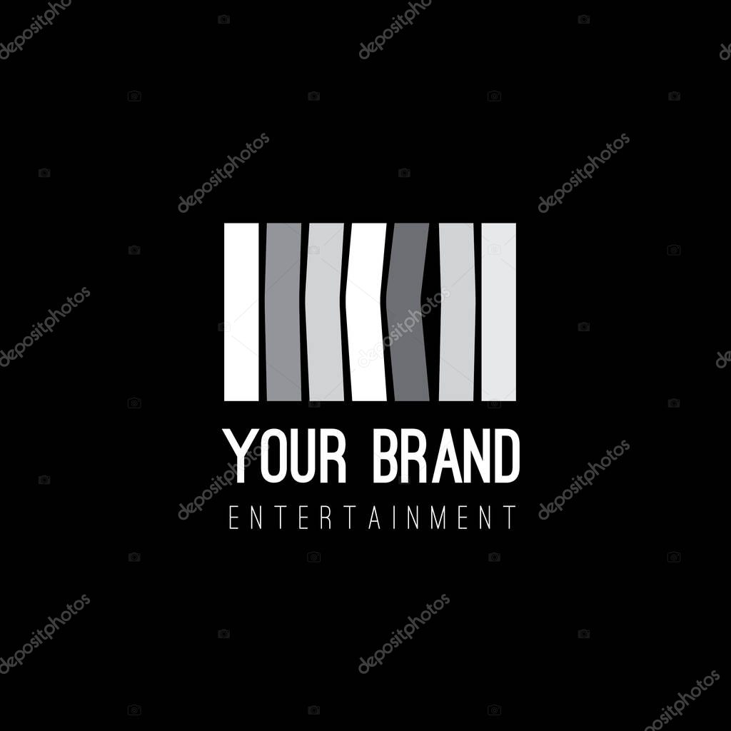 Cinema vector logo. Theatre logo. Performing arts emblem