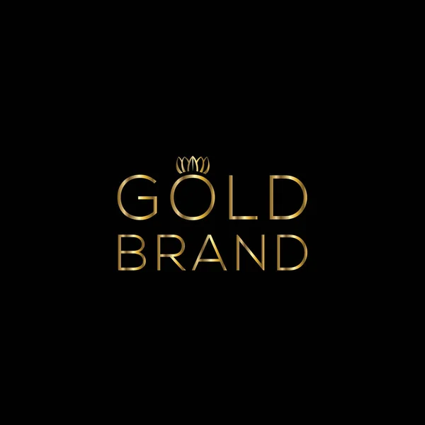 ゴールドのベクトルのロゴの設計 — ストックベクタ