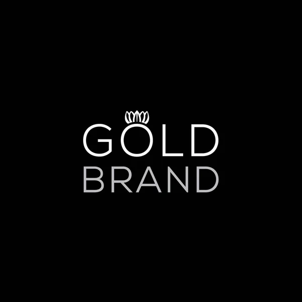 Guld Vektor Logotypdesign — Stock vektor