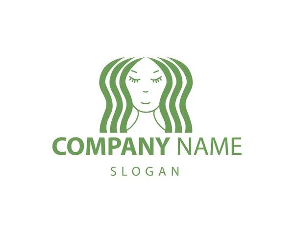 Logo Visage Féminin Fond Isolé Vectoriel Jeune Logo Concept Jeunesse — Image vectorielle