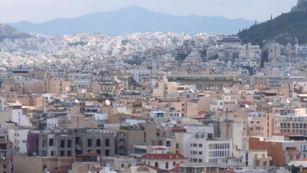 Area Perumahan padat di Athena — Stok Video