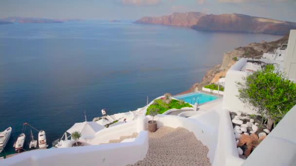 Patrząc przez greckie wybrzeże — Wideo stockowe