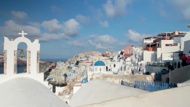 Strzał z widokiem na Santorini — Wideo stockowe