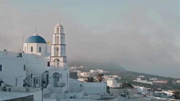 Ώρα λήξης της Ελληνικής πλαγιάς της πόλης — Αρχείο Βίντεο