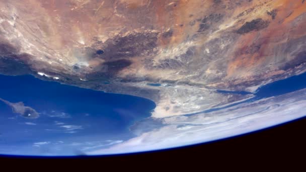 Μέση Ανατολή από την ISS διαβαθμισμένη ταινία — Αρχείο Βίντεο