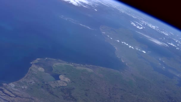 Нидерланды и Дания из космоса — стоковое видео