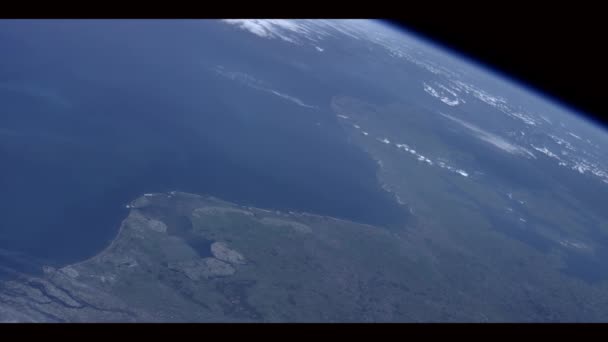 宇宙から見たオランダとデンマーク — ストック動画
