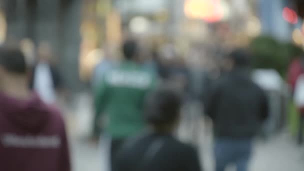 Fuera de foco Multitud en Bruselas — Vídeo de stock