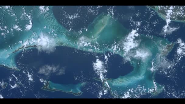 Багамські острови з космосу — стокове відео