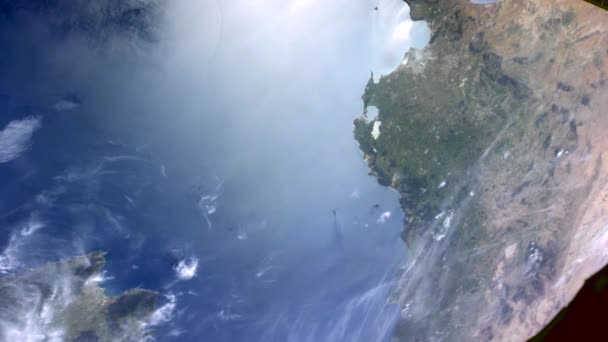 Tunisia e il Mar Mediterraneo dallo spazio Grado — Video Stock