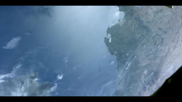 Tunézia és a Földközi-tenger az űrből — Stock videók