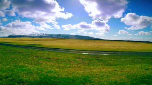 Tempo de caducidade de uma paisagem islandesa — Vídeo de Stock