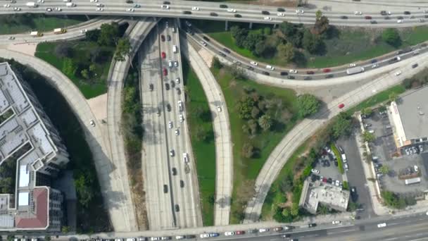 Congested Traffic at Four Level Interchange Video Clip