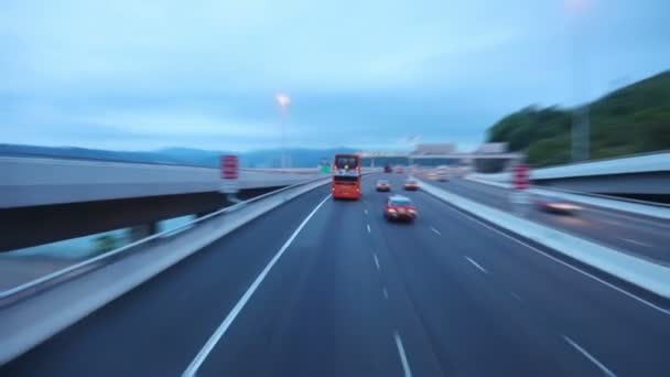 Land Highway i Hong Kong Royaltyfri Stockvideo