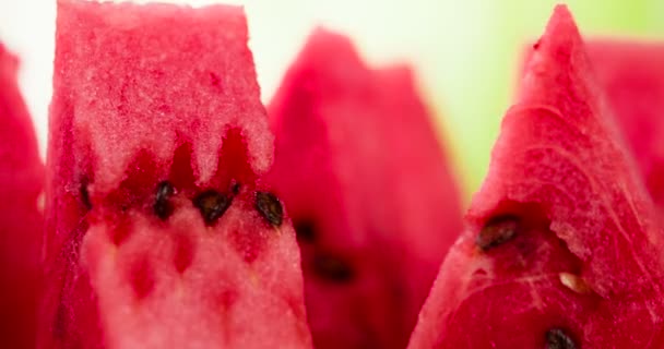 Wassermelone appetitliche Scheiben — Stockvideo