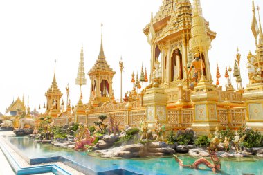 Bangkok, Tayland - 04 Kasım 2017; Bazı Kasım 04, Royal krematoryum etrafında güzel tamamlayıcı yapıların 2017.Jpg