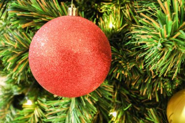 Gülümsemek güzellik kırmızı daire Noel ağacı süslemeleri