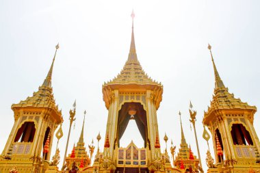 Bangkok, Tayland - 04 Kasım 2017; Closeup Royal krematoryum için geç Kral Bhumibol Adulyadej, 04 Kasım 2017
