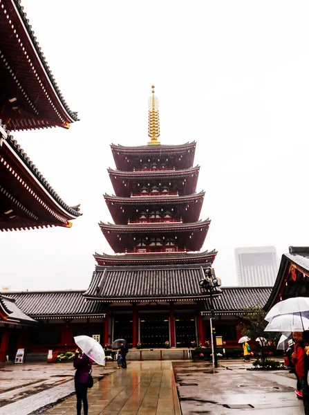 Close Van Asakusa Sensoji Kannon Tempel Tokio Japan — Stockfoto