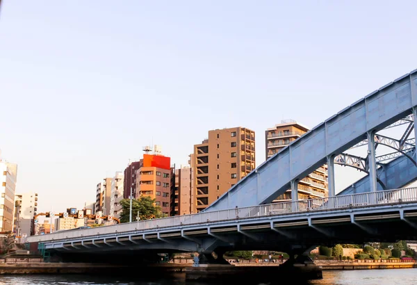 Японія Квітня 2018 Подання Великих Міст Sumida Річка Точки Зору — стокове фото