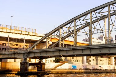 Manzara görmek görünümü, büyük köprü ve sumida nehir bakış açısının Tokyo