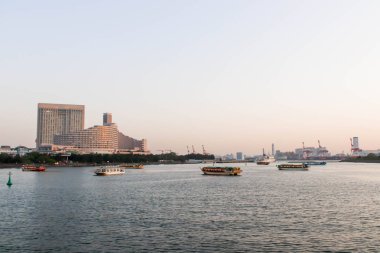 Tüm sumida nehir bakış açısı, tokyo teknede manzara