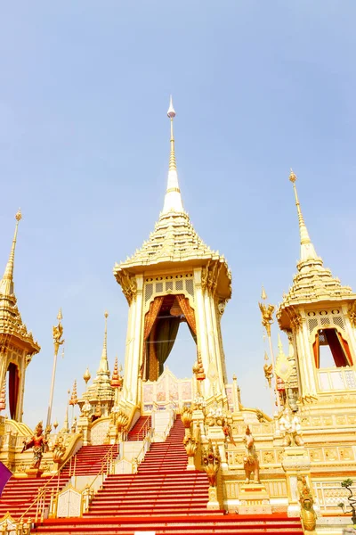 Bangkok Thailand November 2017 Närbild Golden Royal Crematorium För Kung — Stockfoto