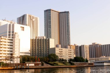 Görünümlerde sumida nehir bakış açısı tekneler Tokyo görmek için