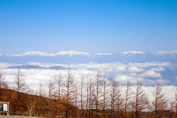 Görünüm bulut satır 5 istasyonu Mt Fuji Japonya Japonya Alpler ile manzara