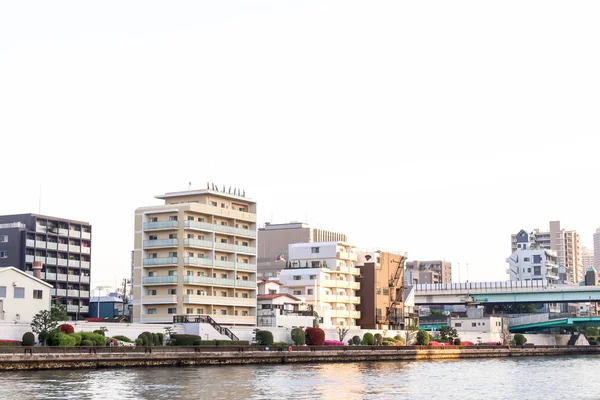 Cityscape Sumida Nehir Bakış Açısı Japonya Görünümlerini — Stok fotoğraf