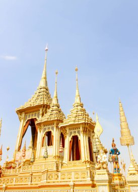 Bangkok, Tayland - 04 Kasım 2017; Kral Bhumibol Adulyadej için Royal krematoryum altın Bangkok, 04 Kasım 2017