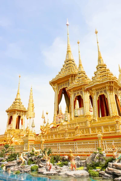 Bangkok Thailand November 2017 Landskap Vacker Guld Visa Royal Crematorium — Stockfoto