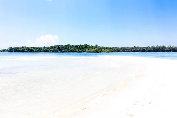 Beleza Mar Azul Areia Branca Com Céu Azul Tailândia — Fotografia de Stock