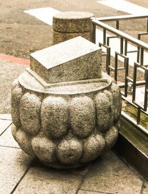 Tayvan dekore için lotus taş Closeup