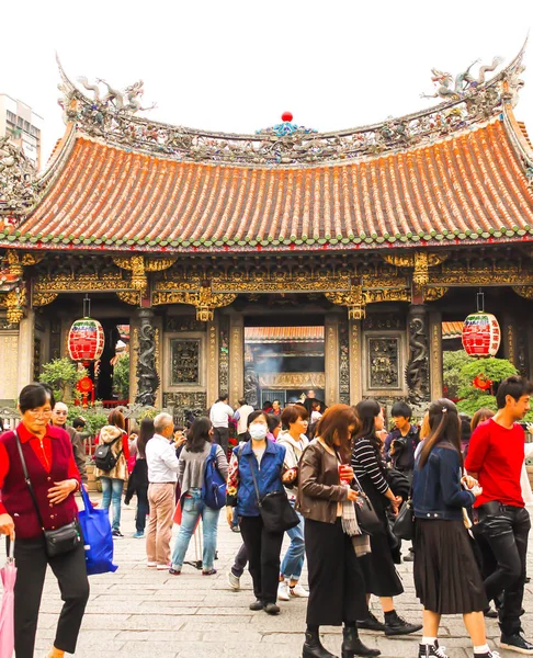 Taipei Taiwan February 2016 Landscapes Longshan Temple February 2016 — Stock Photo, Image