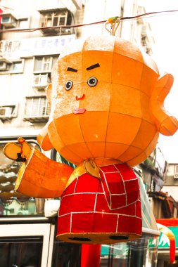 Tayvan'da büyük Buda fener süslemeleri Closeup