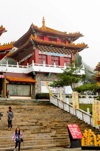 Nantou Tajvan Február 2016 Látogatók Élvezhetik Utazás Wenwu Temple Taiwan — Stock Fotó